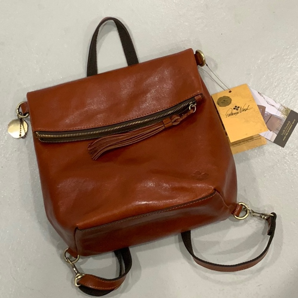 Patricia Nash Luzille Convertible Leather Backpack NWT
